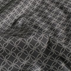 Cotton Poplin digital printed Geometric pattern Dark Grey
