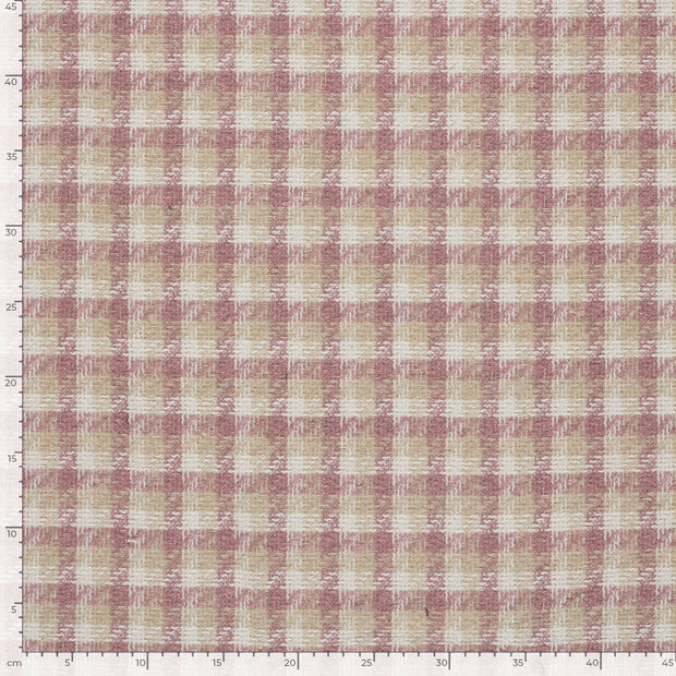 Jacquard fabric Checks Old Pink