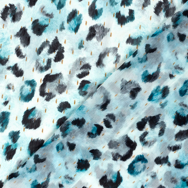 Chiffon fabric Glitter digital printed 