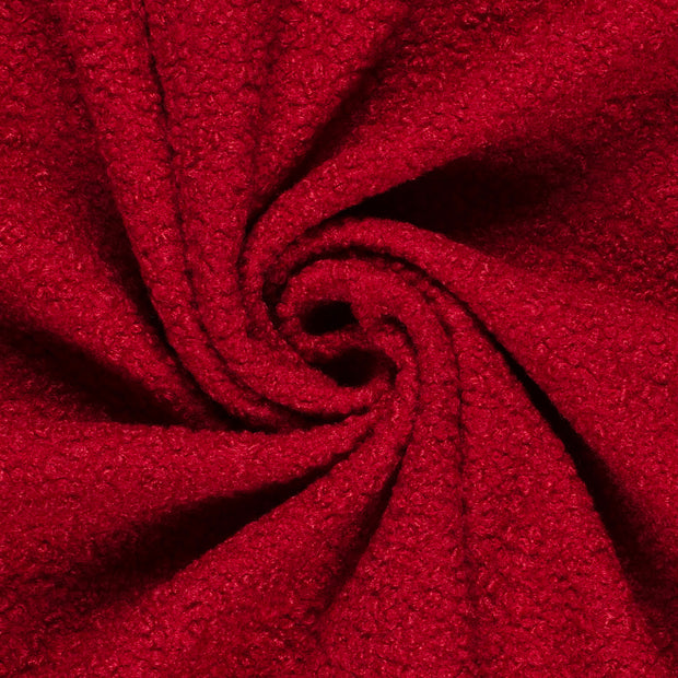 Bouclé fabric Unicolour Red