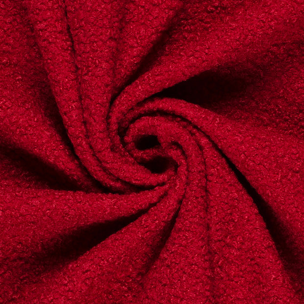 Bouclé tela Unicolor Rojo