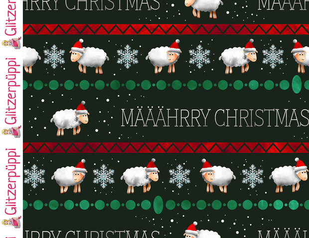 French Terry tissu moutons Noir