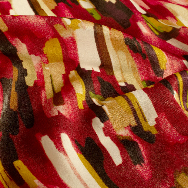 Satin Velvet fabrik Abstrakt Dunkelrot