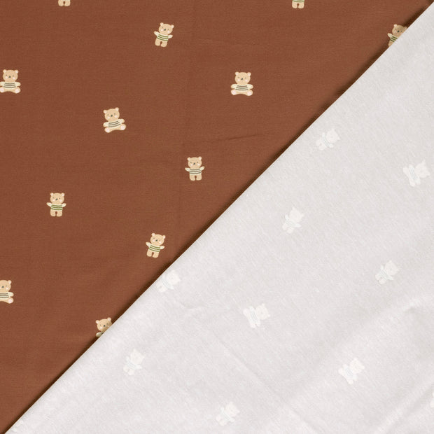 Jersey fabric Bears printed 