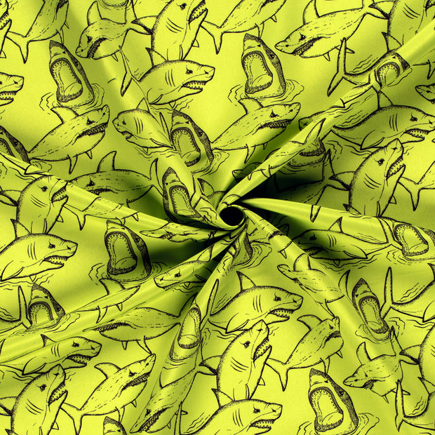 Badeshorts wasserabweisend recycelt fabrik Lime Grün digital bedruckt 