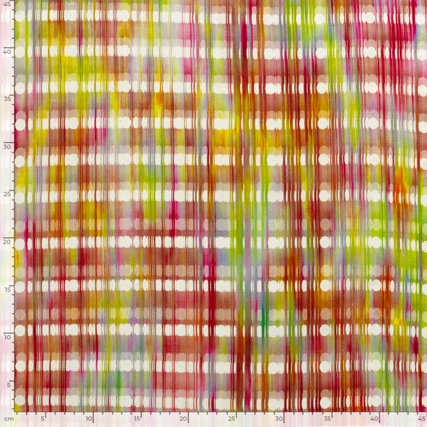 Woven Viscose Linen fabric Abstract White