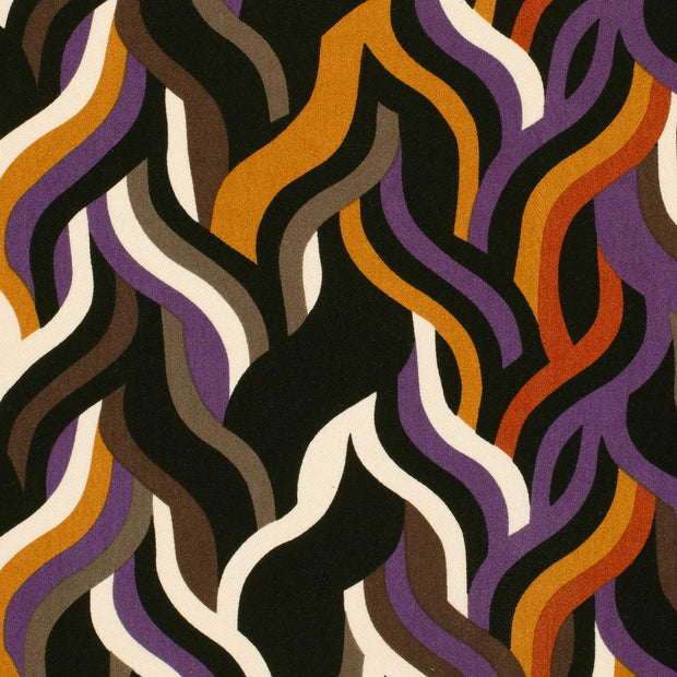 Sergé de Viscose tissu Abstrait Camel