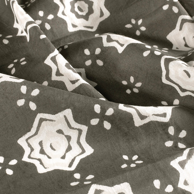 Voile stof Abstract Grijs