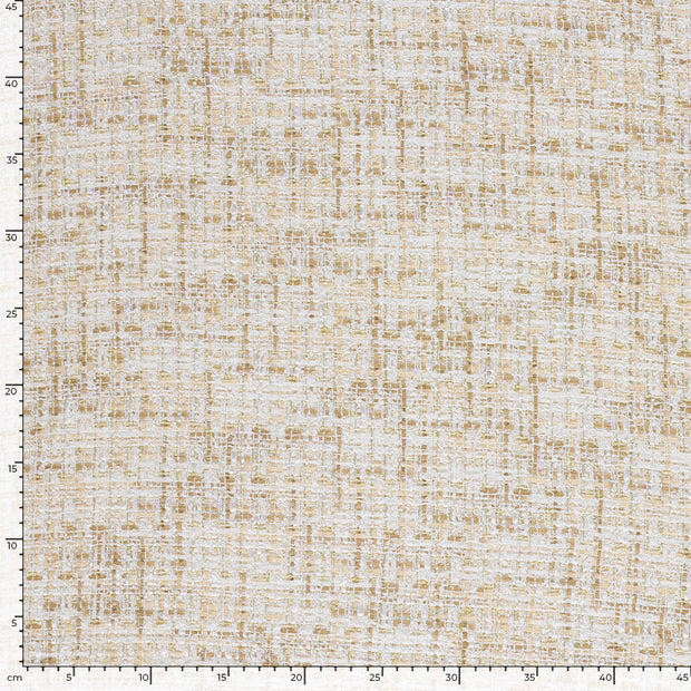 Bouclé fabric Checks Beige