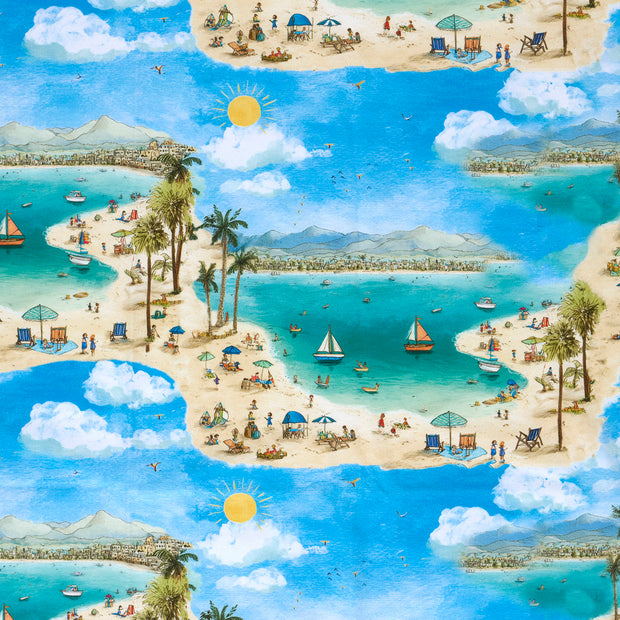 Jersey tissu Multicolore imprimé numérique 