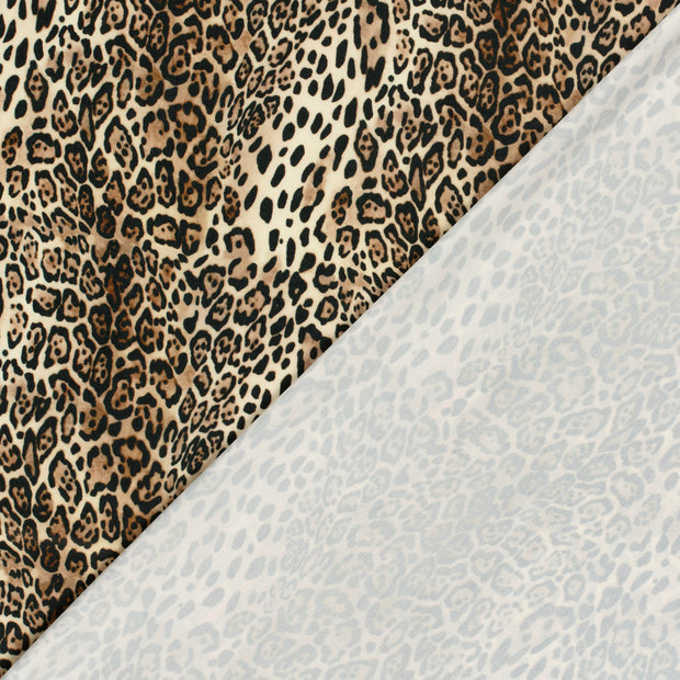 Polyester Jersey fabric Leopards digital printed 