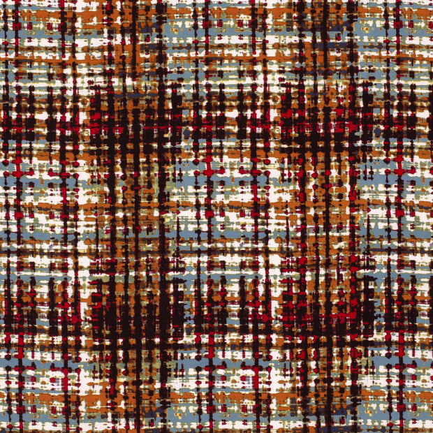 Viscosa Nylon Twill tela Cuadros Petróleo