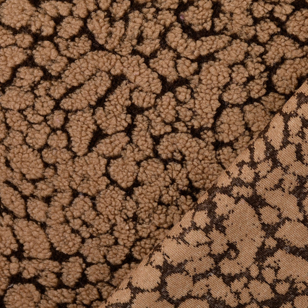 Teddy fabric Brown jacquard 
