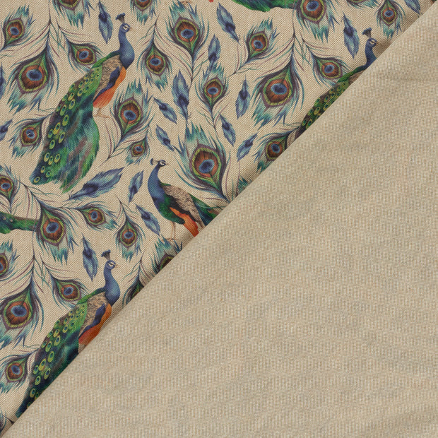 Linen Look fabric Animals digital printed 