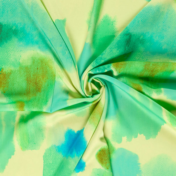Viscose Satin fabric Mint digital printed 