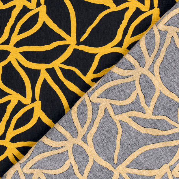 Viscose Nylon Ottoman fabric Flowers printed 