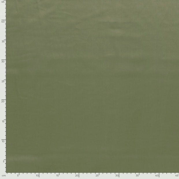 Satin tissu Unicolore Vert Olive
