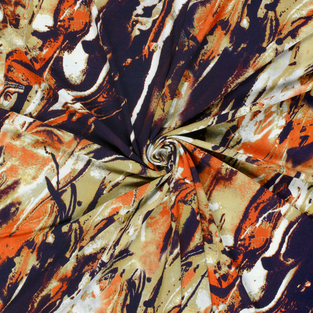 Viscose Vortex Jerséis tela Azul marino estampado 