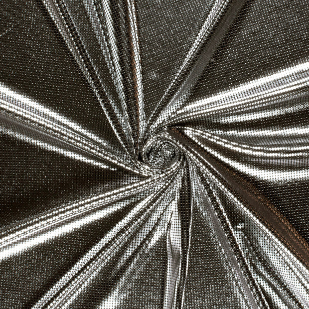 Jersey de Polyester tissu Argent imprime et enduit 