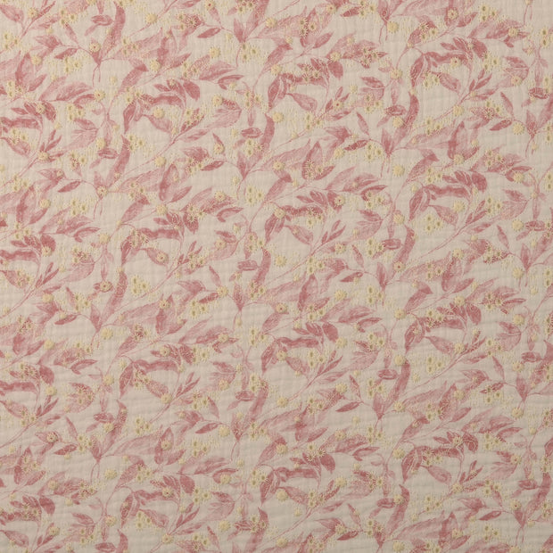 Cotton Poplin fabric Flowers Pink