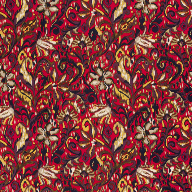Satin Duchesse tissu Rouge Bordeaux légèrement brillant 