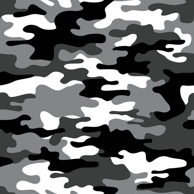 Sergé tissu camouflage Noir