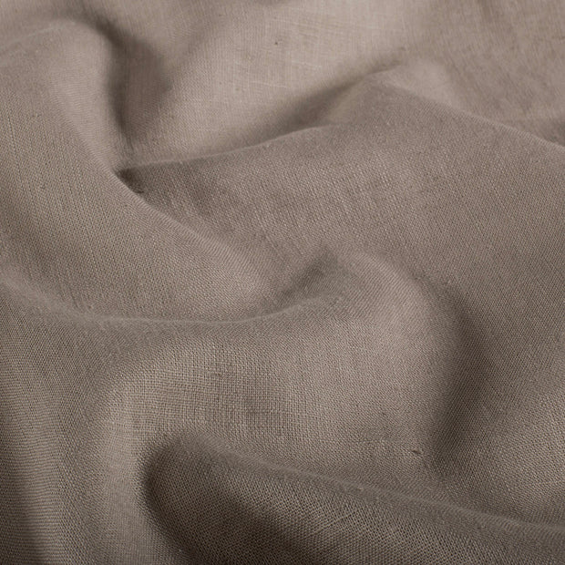 Leinen fabrik Uni Taupe Grau