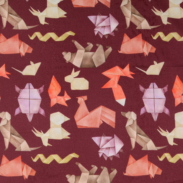 CO Cretonne fabrik Origami Bordeauxrot