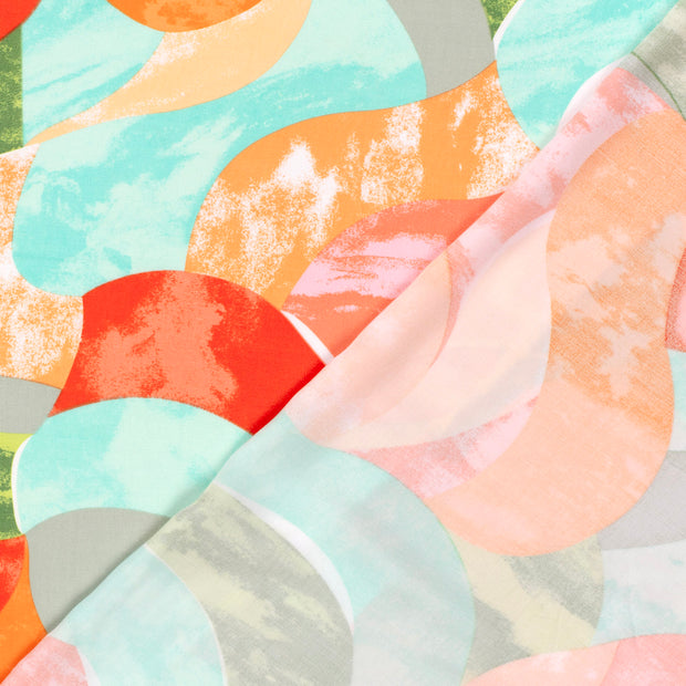 Bambou Poplin tissu Abstrait imprimé 