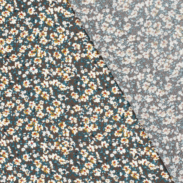 Borken Crepe fabric Flowers printed 