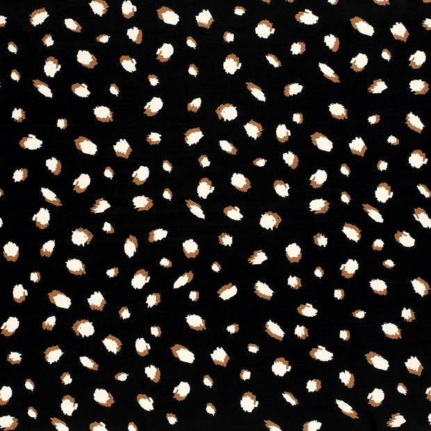 Viscose Satin tissu Noir légèrement brillant 