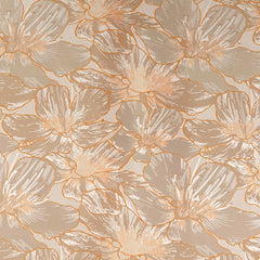 Jacquard yarn dyed Flowers Beige