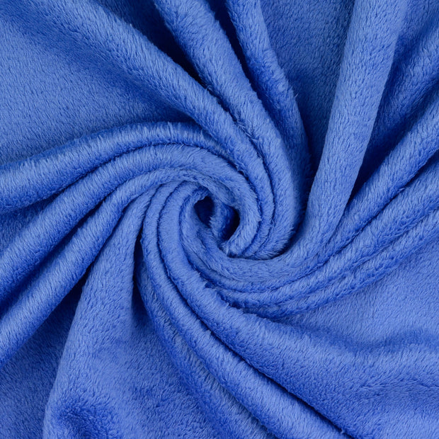 Coral Fleece fabric Cobalt 