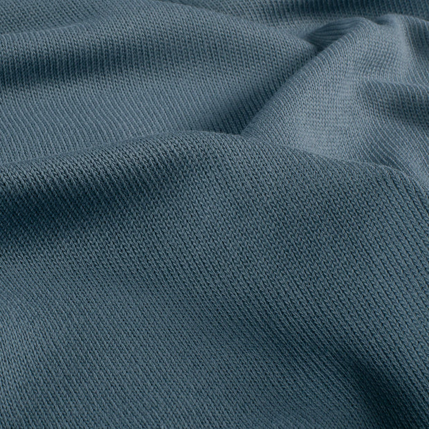 Heavy Knit tissu Unicolore Bleu acier