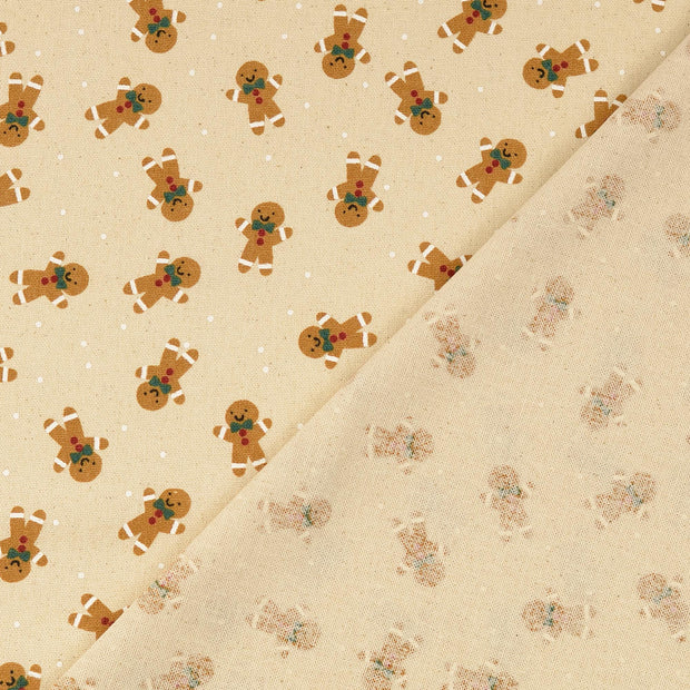 Canvas tissu Blanc cassé imprimé 