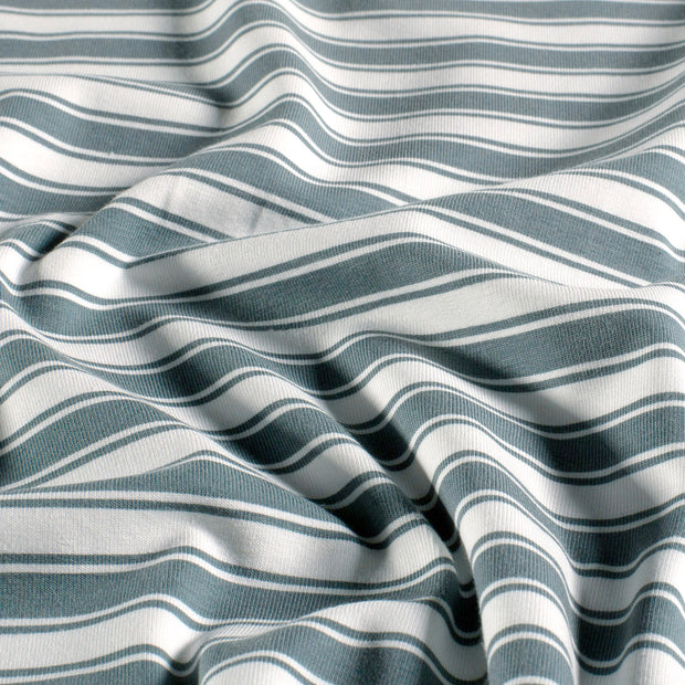 Jersey fabric Stripes Baby Blue
