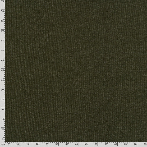 Rib Jersey fabric Melange Khaki Green