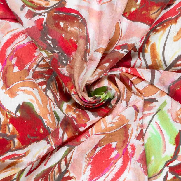  fabric Red digital printed 