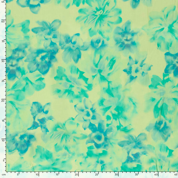 Viscosa Satén tela Abstracto Menta