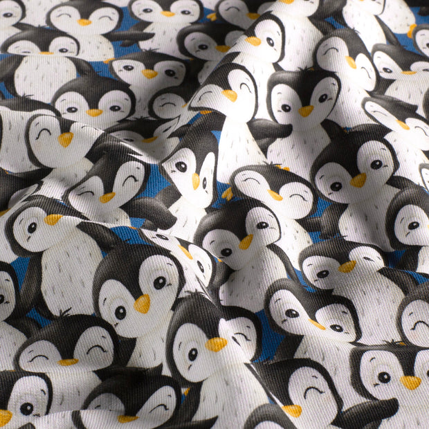  stof Pinguïns Kobalt