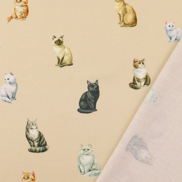 Cretonne fabric Beige 