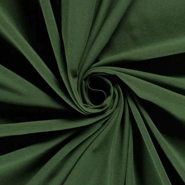 Jersey tissu Unicolore Vert foncé