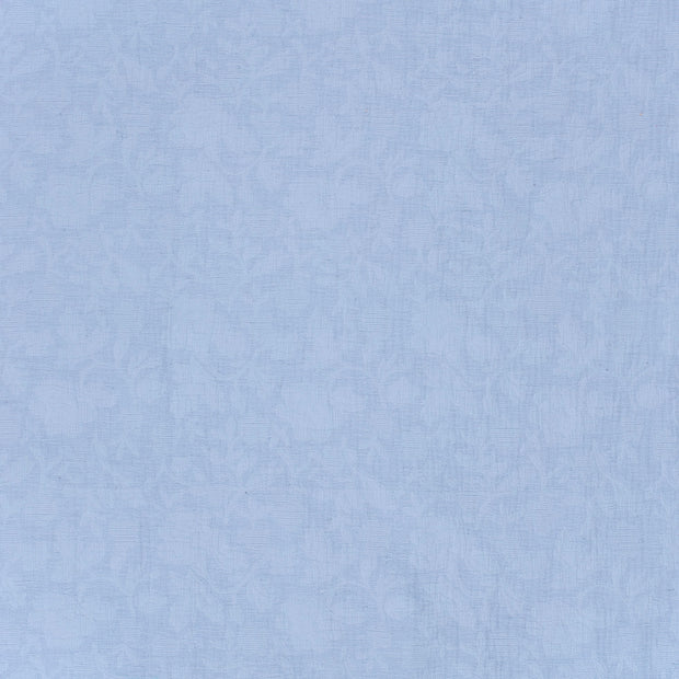 Coton Lin en Chaine et Trame tissu Bleu bébé mat 