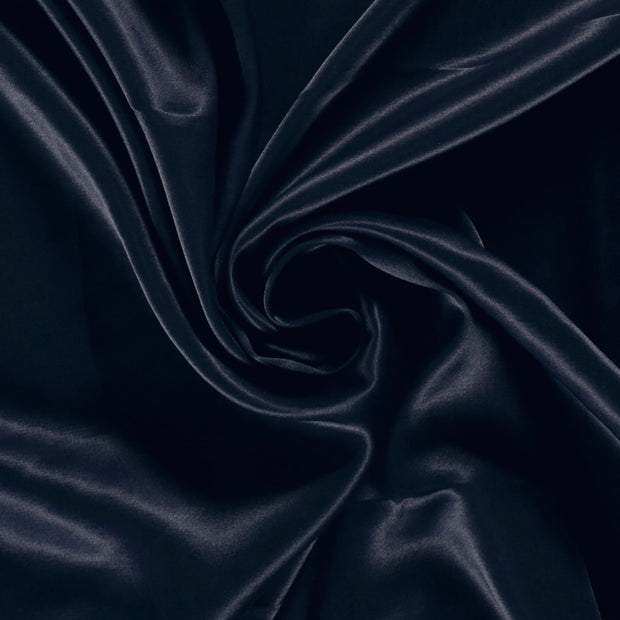 Viscose Satin fabric Unicolour Navy