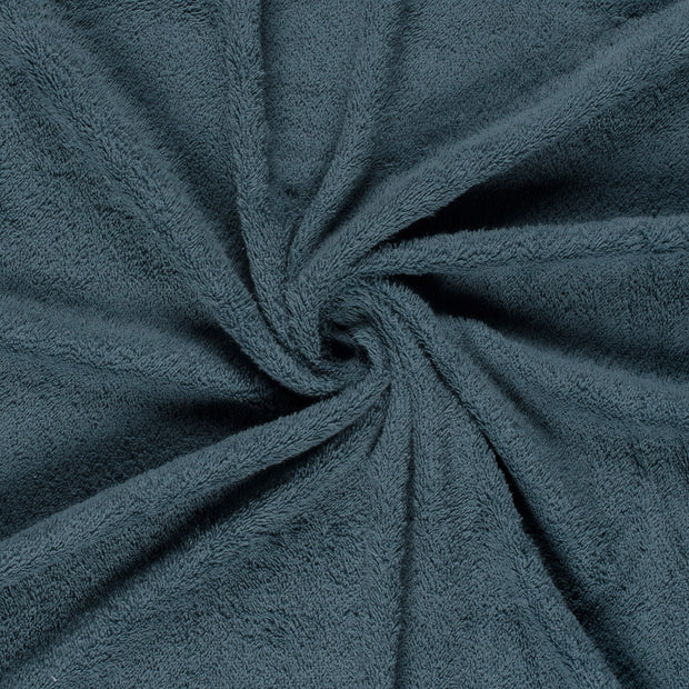 Terry Towelling fabric Steel Blue 