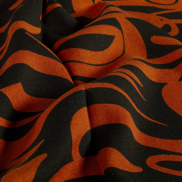 Viscosa Twill tela Abstracto Ladrillo