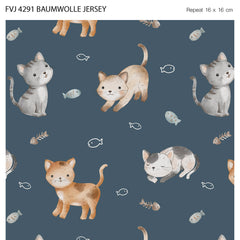 Baumwolle Jersey digital bedruckt Abstrakt