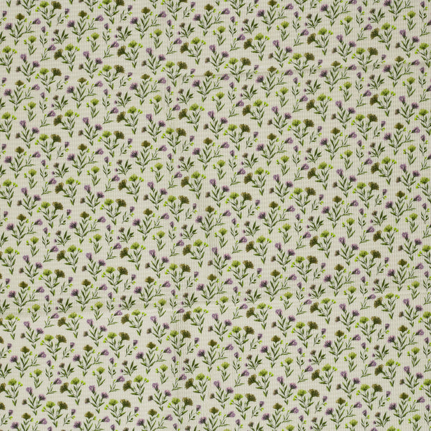 Waffle piqué fabric Mint matte 