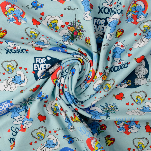Jersey tissu Bleu ciel 