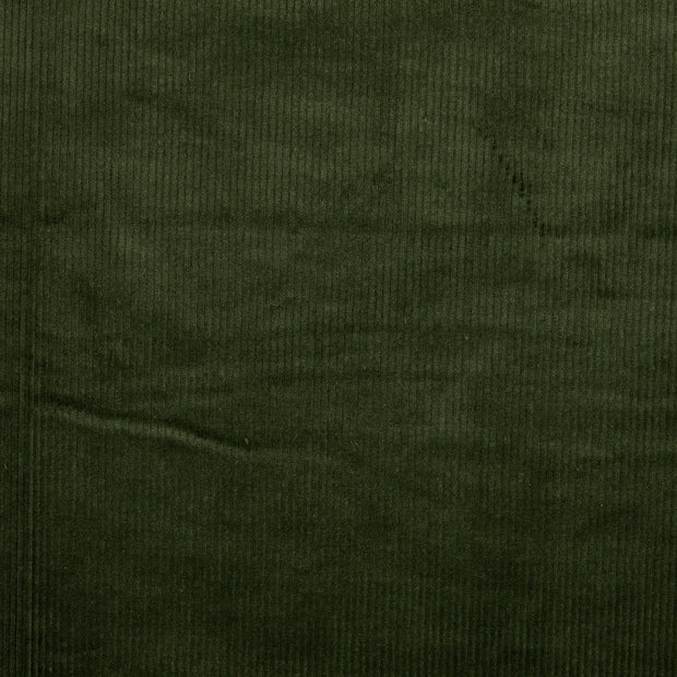 Corduroy 4.5w stof Effen Olijf Groen